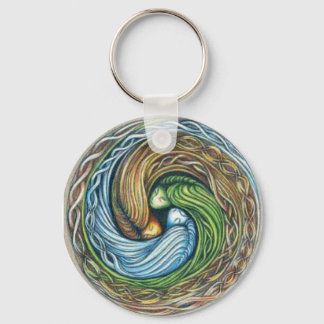 Tre Goddesses-konst av P.Dempsey Nyckelring