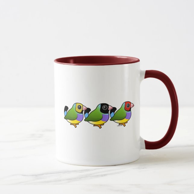 Tre Gouldian Finches Mugg (Höger)