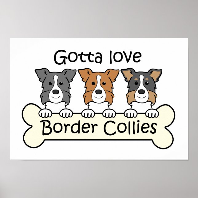 Tre Gräns Collies Poster (Framsidan)