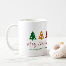 Tre Gräs Träd Stars God jul i Snöflingor Kaffemugg