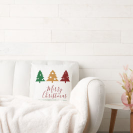 Tre Gräs Träd Stars God jul i Snöflingor Kudde