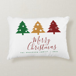 Tre Gräs Träd Stars God jul i Snöflingor Prydnadskudde