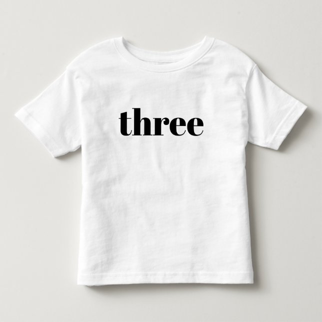 Tre - Grattis på födelsedagen Shirt for Småbarn T (Framsida)