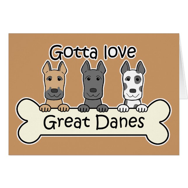 Tre great dane OBS kort (Framsidan Horizontal)