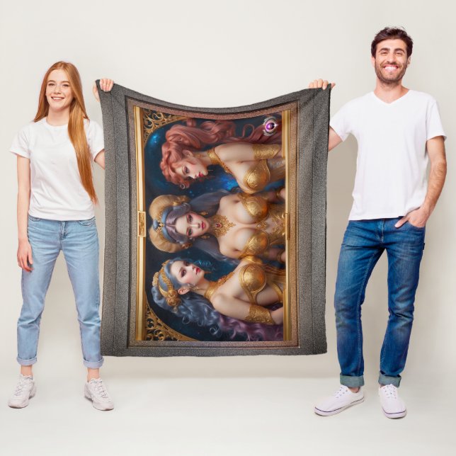 Tre grekisk mytologi av Xzendor7 Fleecefilt (På plats)