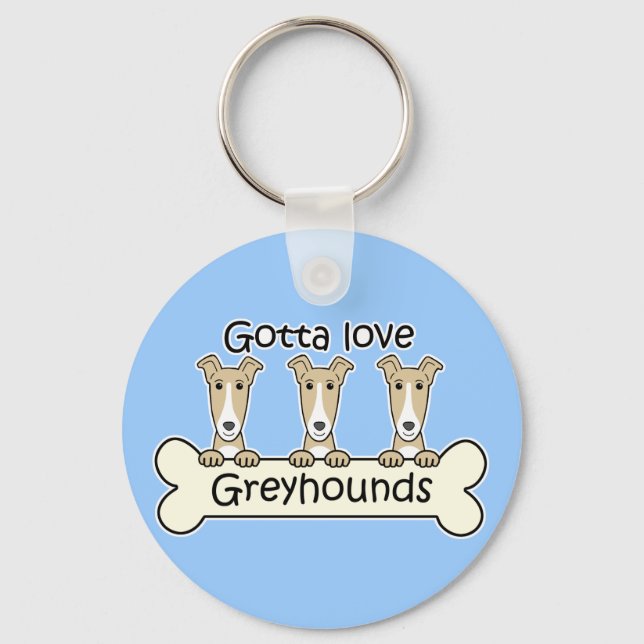 Tre Greyhounds Nyckelring (Framsida)