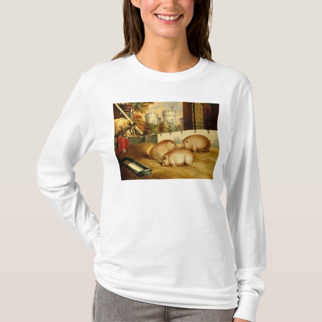 Tre grisar med slottet i bakgrunden tee shirt (Framsida)
