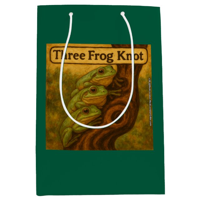 Tre Groda Knut – Whimsisk Groddjurs Ordlek Konst (Framsidan)