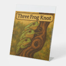 Tre Groda Knut – Whimsisk Groddjurs Ordlek Konst
