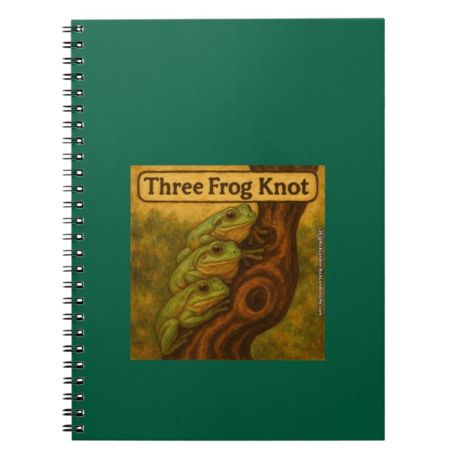 Tre Groda Knut – Whimsisk Groddjurs Ordlek Konst Anteckningsbok (Framsidan)