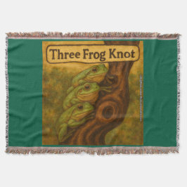 Tre Groda Knut – Whimsisk Groddjurs Ordlek Konst Filt