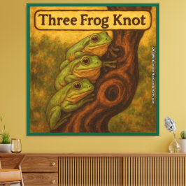 Tre Groda Knut – Whimsisk Groddjursordlek Konst Canvastryck