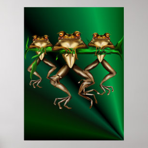 Tre grodor Poster