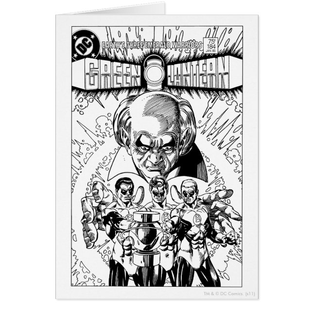 Tre Gröntar - Tecknad, täckning, svartvitt Hälsningskort (Framsidan)