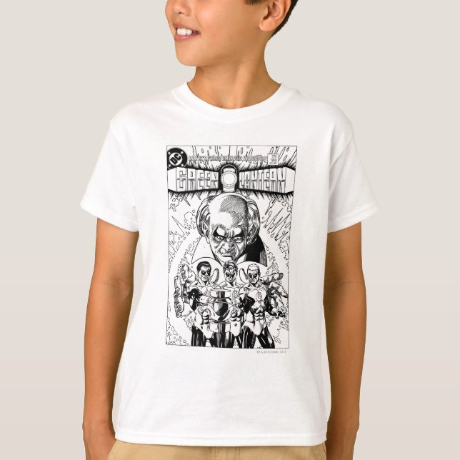 Tre Gröntar - Tecknad, täckning, svartvitt T-shirt (Framsida)