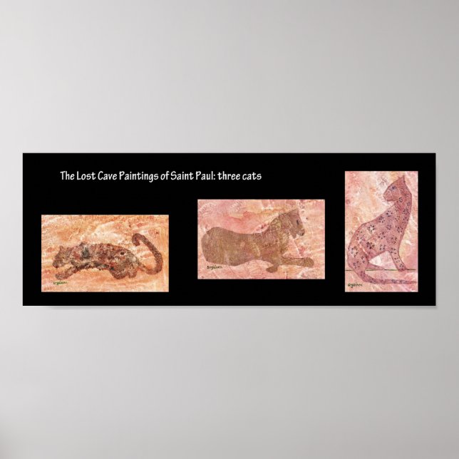 Tre grottor: Borttappad Cave Paintings of St Paul Poster (Framsidan)