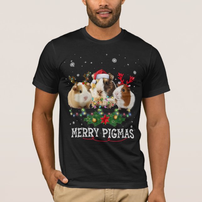 Tre Guineas jultomte Ljus Santa Hat Gris T Shirt (Framsida)