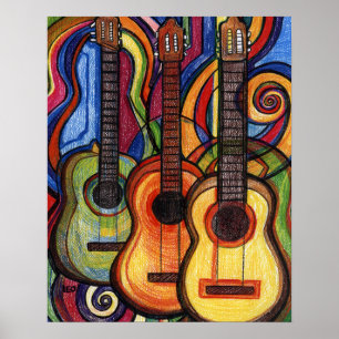 Tre Guitars Poster
