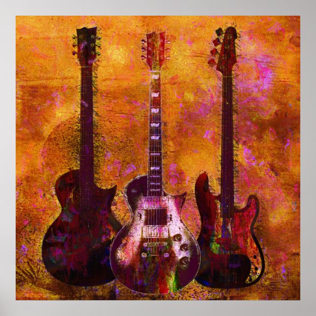 Tre Guitars Poster (Framsidan)