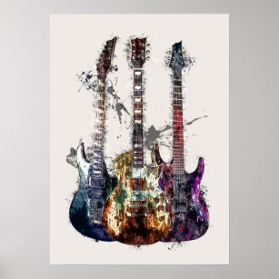 Tre Guitars Poster