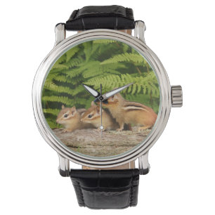 Tre gulliga babyjordekorrar armbandsur