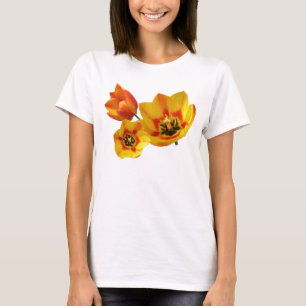 Tre Gult- och Orange-tulippar runt övre T-skikt T Shirt