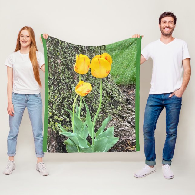 Tre Gulter/tuppar Fleecefilt (På plats)