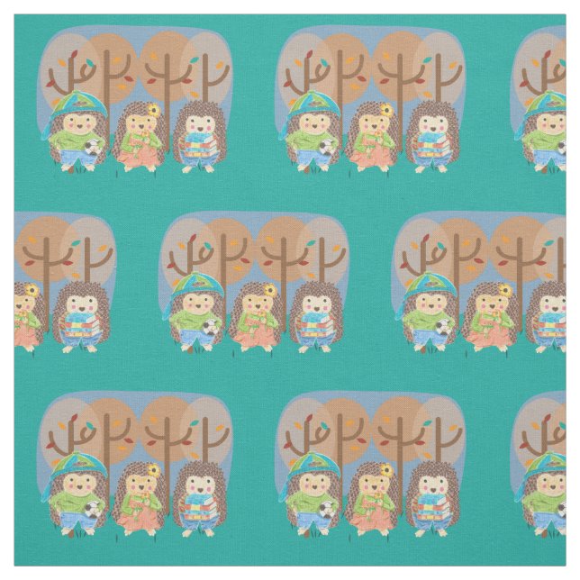 Tre häckar i skogen tyg (Provkarta)