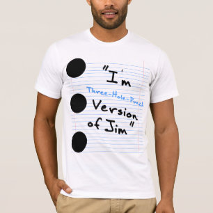 Tre-Hål-Stansmaskin Jim utslagsplats Tee Shirt
