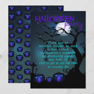 Tre Halloween Pumpkins Halloween fest-inbjudningar Inbjudningar