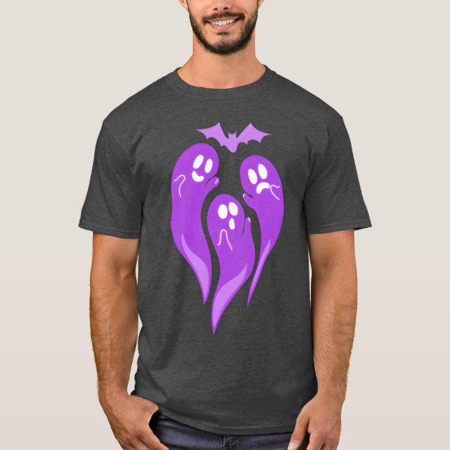 Tre Halloween roligt T Shirt (Framsida)