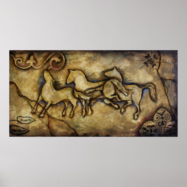 Tre hästar poster (Framsidan)