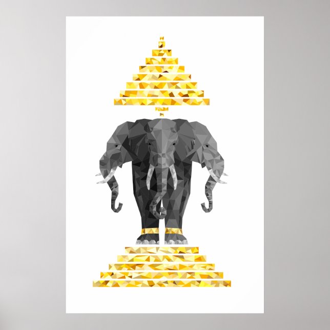 Tre Headed Elephant Poster (Framsidan)