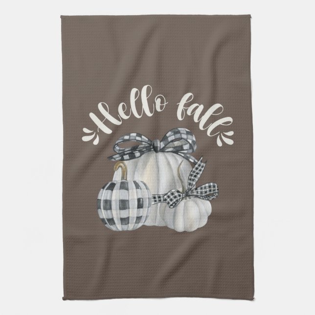Tre Hejer för Pumpkin Fall Kökshandduk (Vertikal)