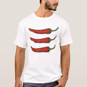 Tre Hett Spicy Red Chili Pepper Vegetable Tee