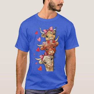 Tre Highland kor pojke T Shirt