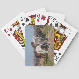 Tre hingstar (av Rosa Bonheur) Casinokort