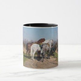 Tre hingstar (av Rosa Bonheur) Mugg