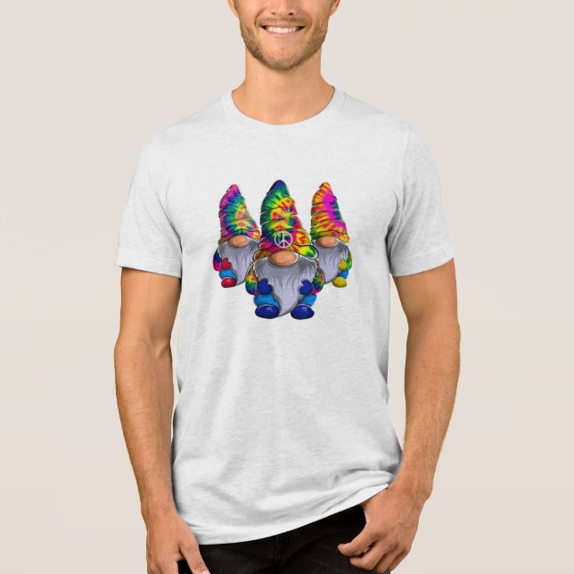 Tre Hippie Gnomes T Shirt (Framsida)