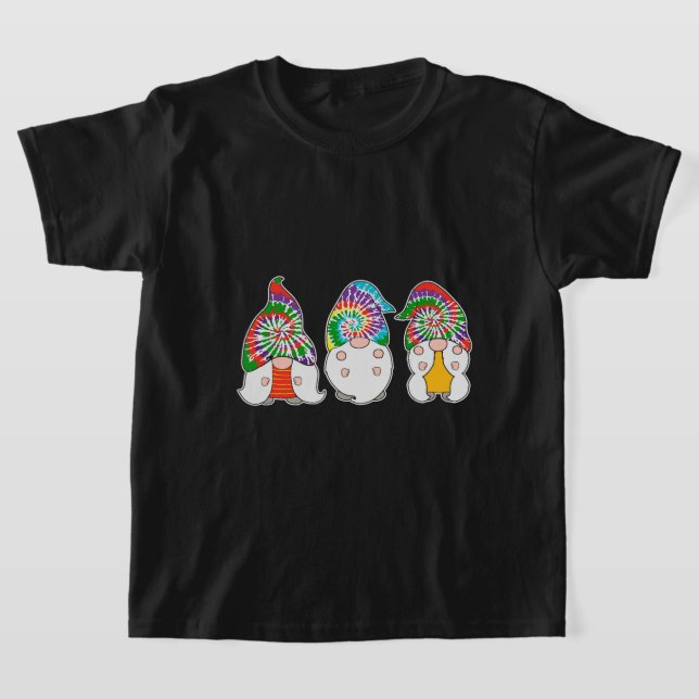 Tre Hippie Gnomes Tees Peace Gnome Funny Retro H T Shirt (Laydown)