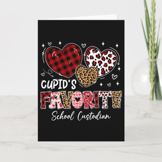 Tre Hjärtans Cupids Favoritskolhusvärd Val Kort (Framsida)