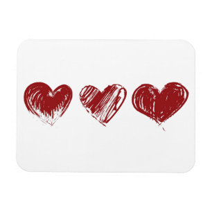 Tre hjärtor magnet