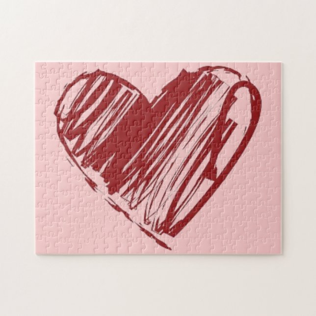 Tre hjärtor pussel (Horisontell)