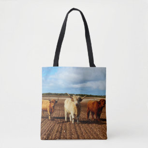 Tre höglandskor, Tote Shopping bag. Tygkasse