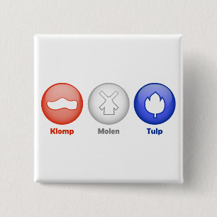 Tre holländska symboler knapp