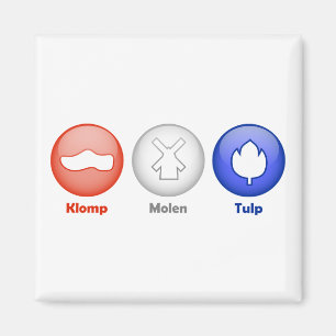 Tre holländska symboler magnet
