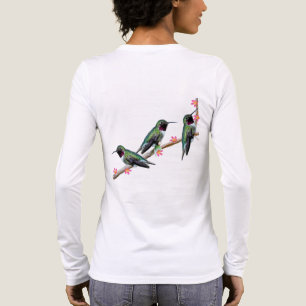 Tre Hummingbird på en gren Floss Silt T Shirt