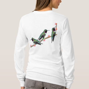 Tre Hummingbird på en gren Floss Silt T Shirt