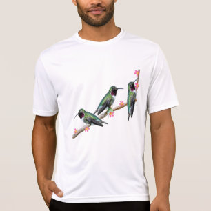 Tre Hummingbird på en gren Floss Silt T Shirt