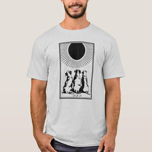 Tre Hund "Natt" Eclipse 2024 T Shirt (Framsida)